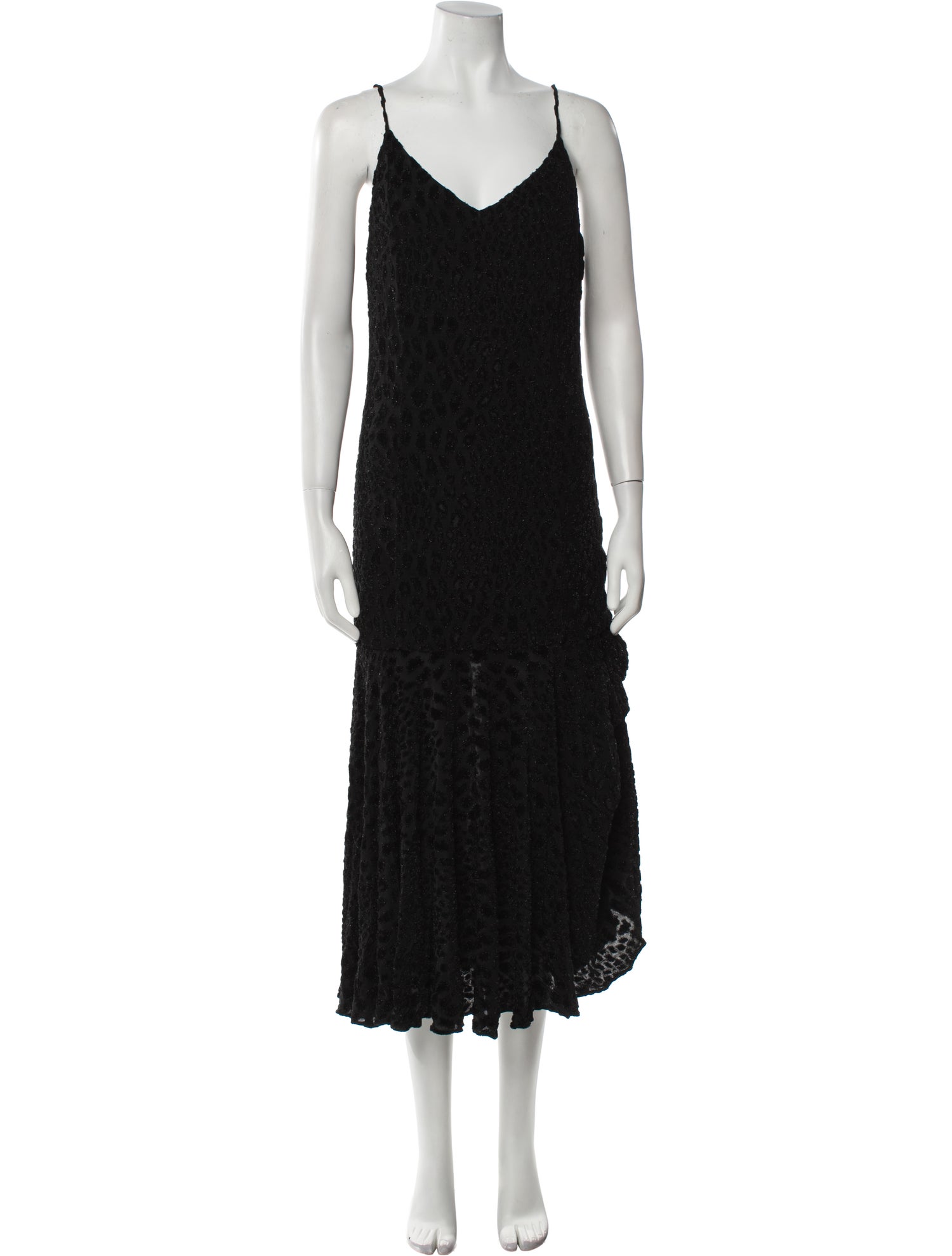 Caroline Constas V-Neck Midi Length Dress