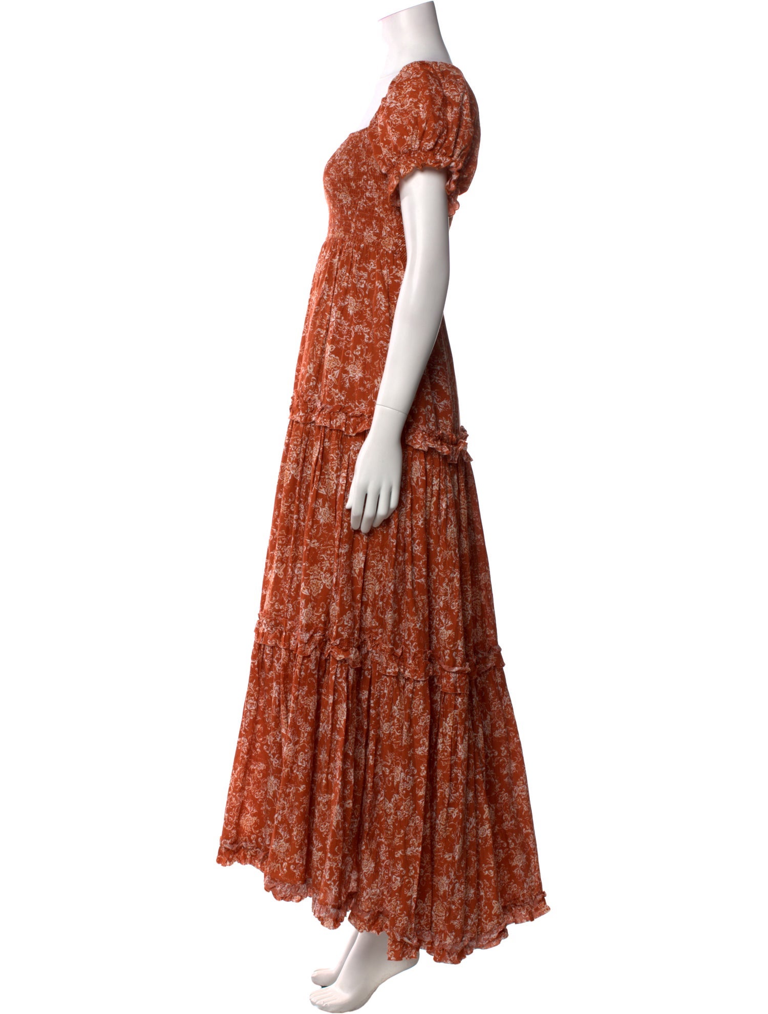 Caroline Constas Floral Print Long Dress