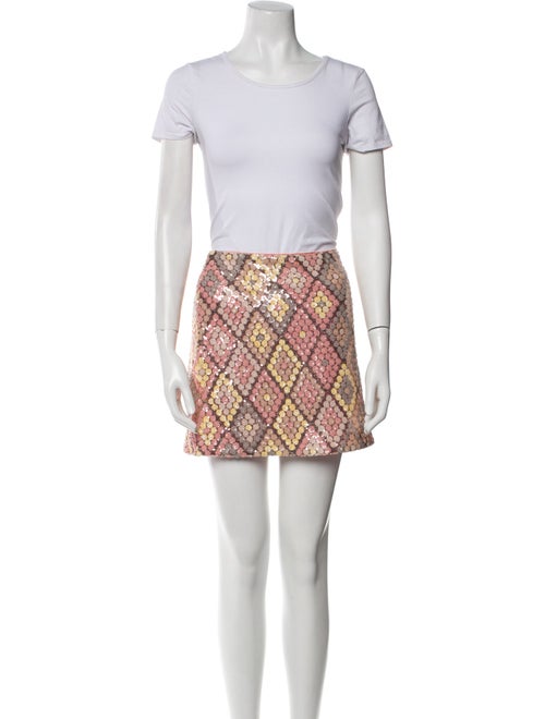 Caroline Constas Sequin Embellishments Skirt Set