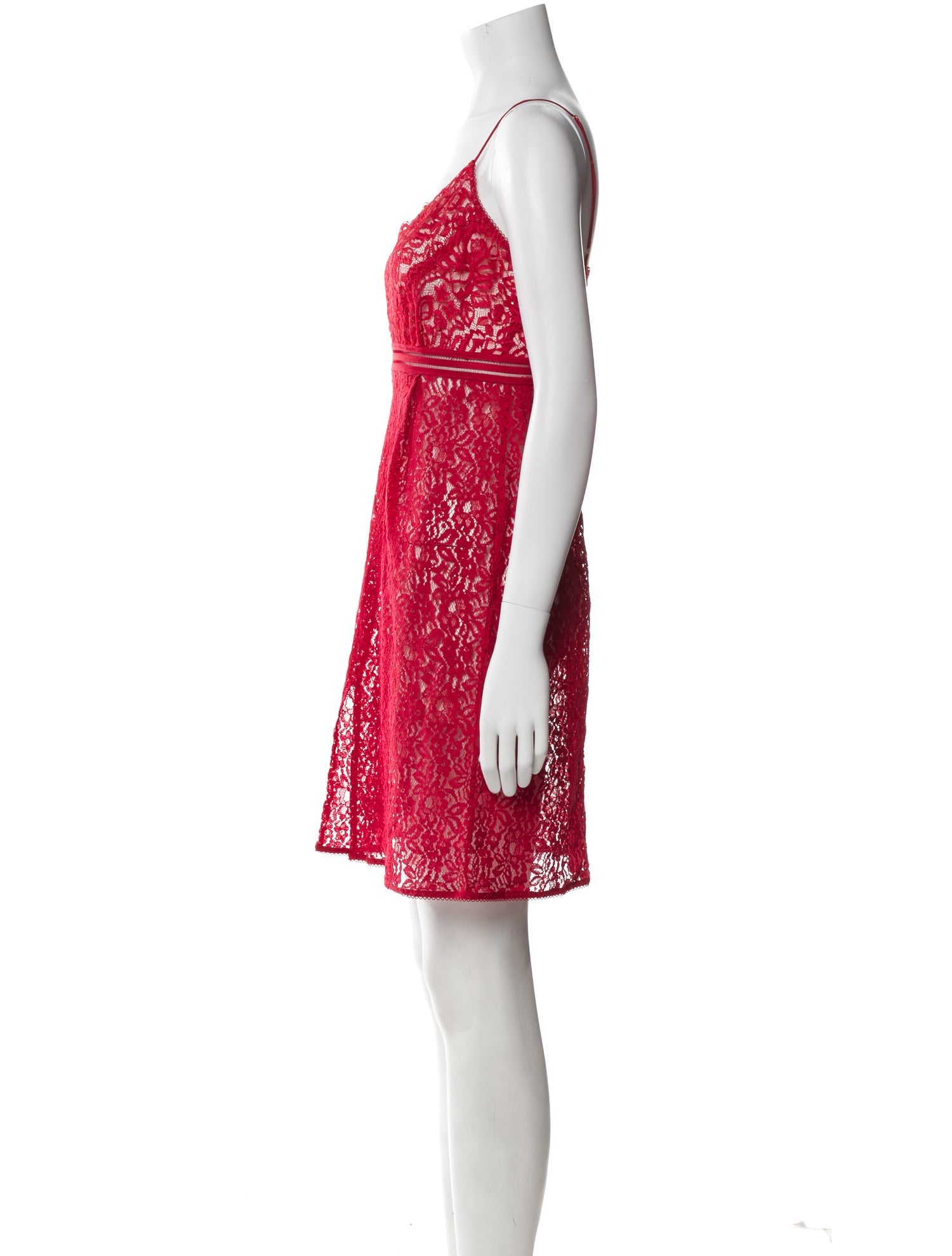 Caroline Constas Lace Pattern Mini Dress