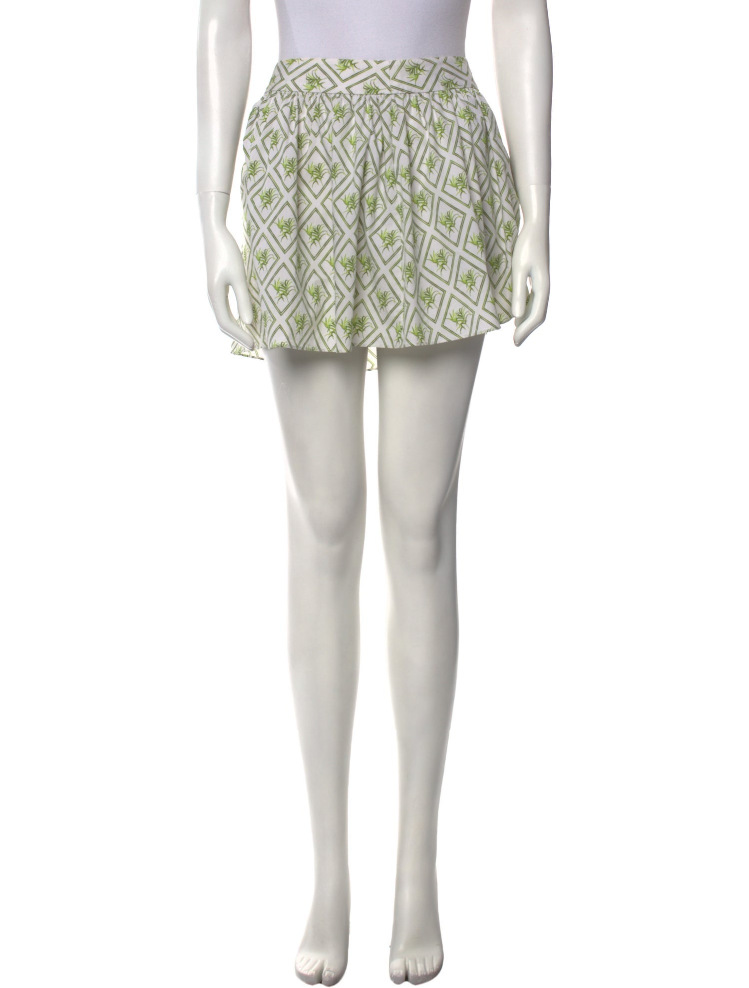 Caroline Constas Printed Mini Shorts