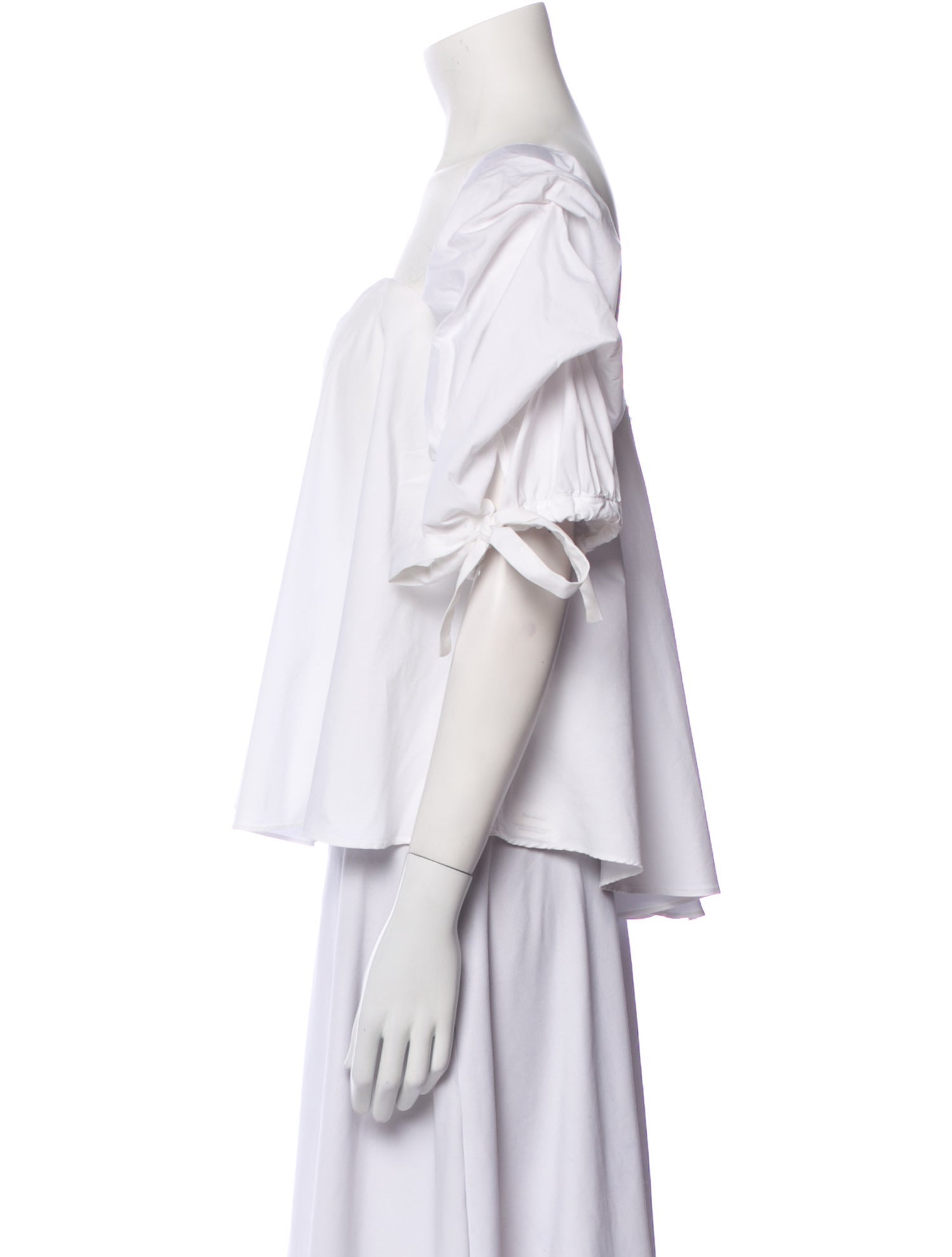 Caroline Constas Square Neckline Three-Quarter Sleeve Blouse