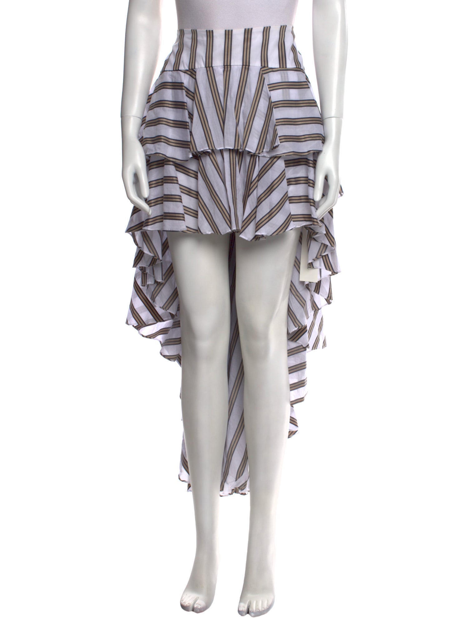 Caroline Constas Striped Midi Length Skirt