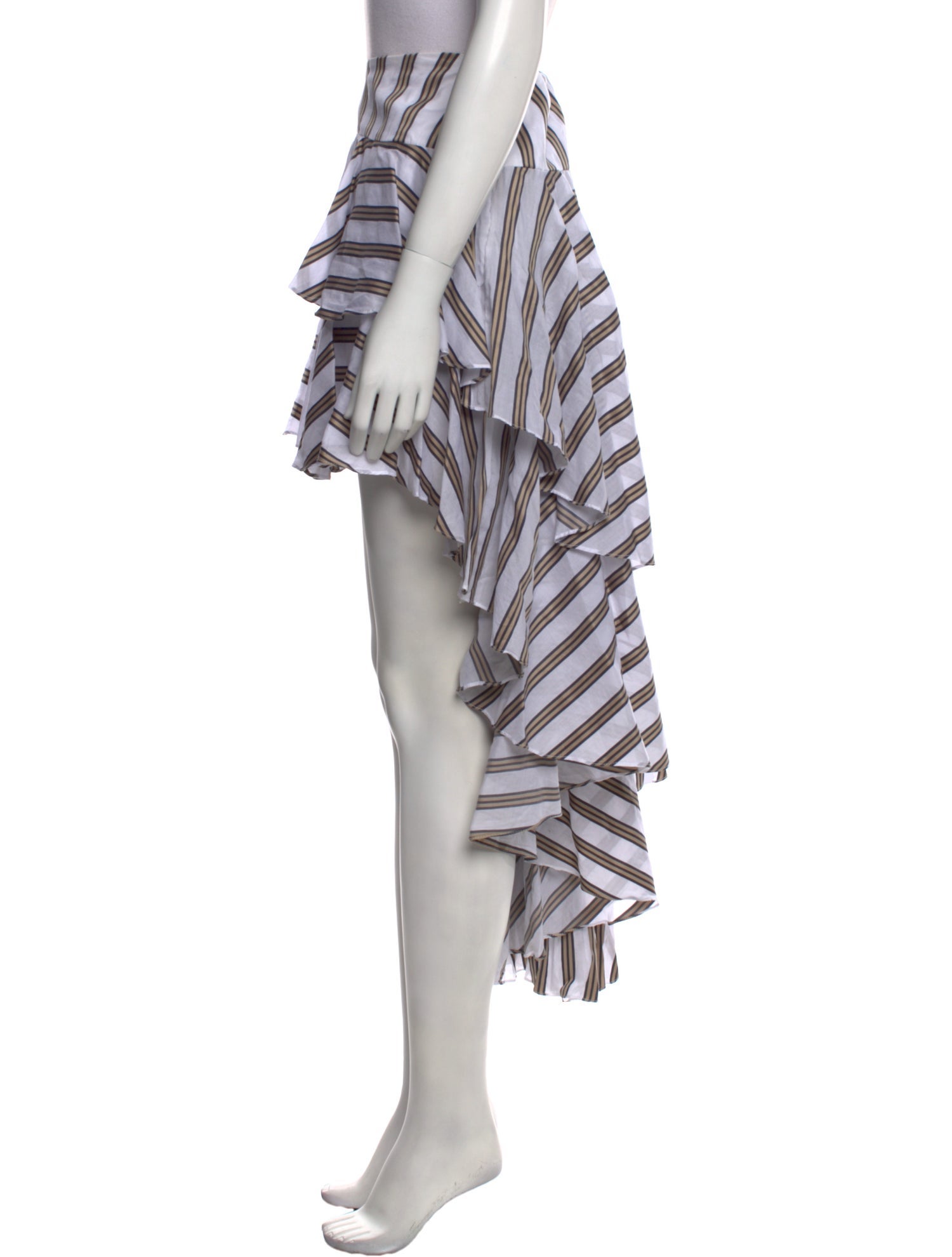 Caroline Constas Striped Midi Length Skirt