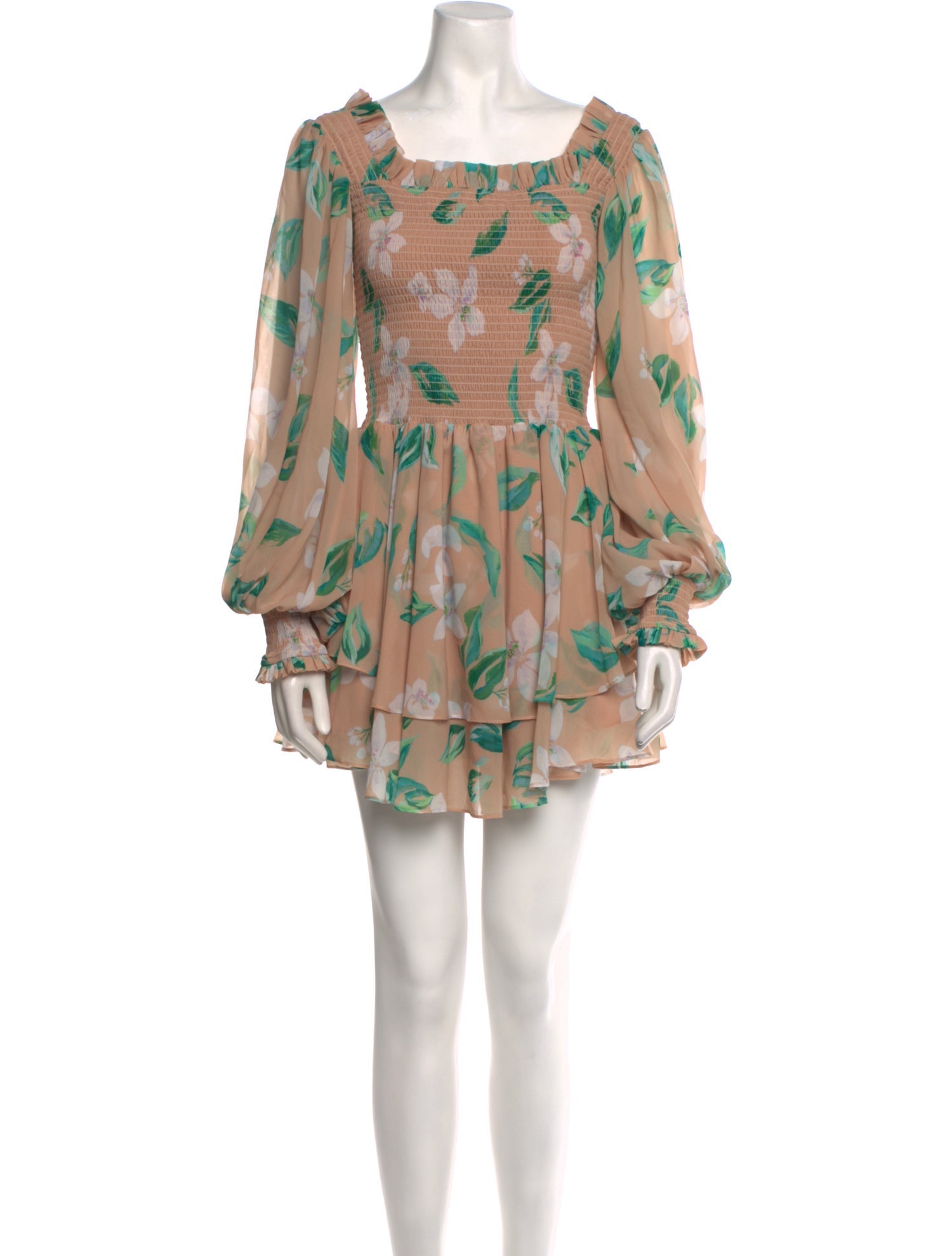 Caroline Constas Floral Print Mini Dress
