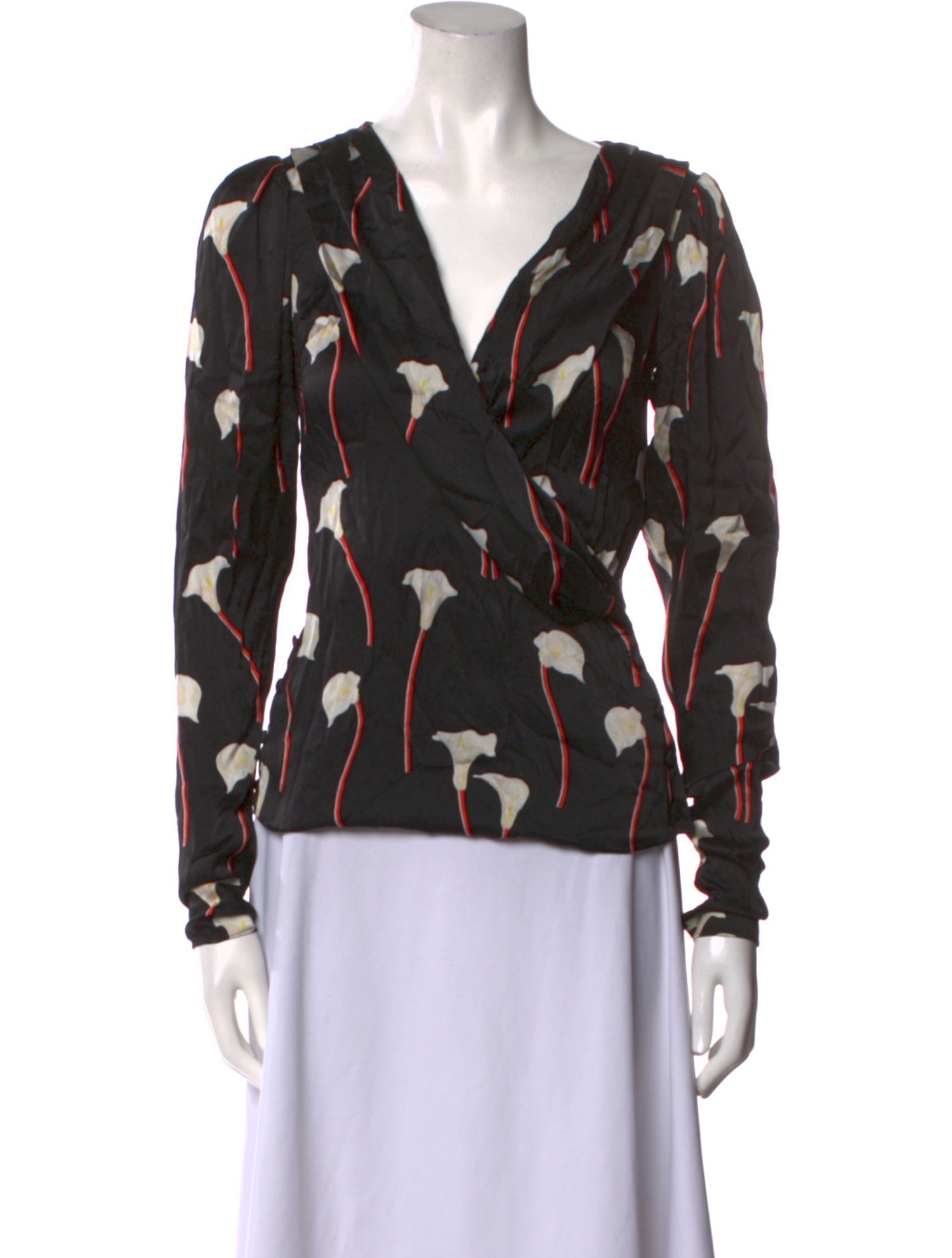 Caroline Constas Silk Printed Blouse