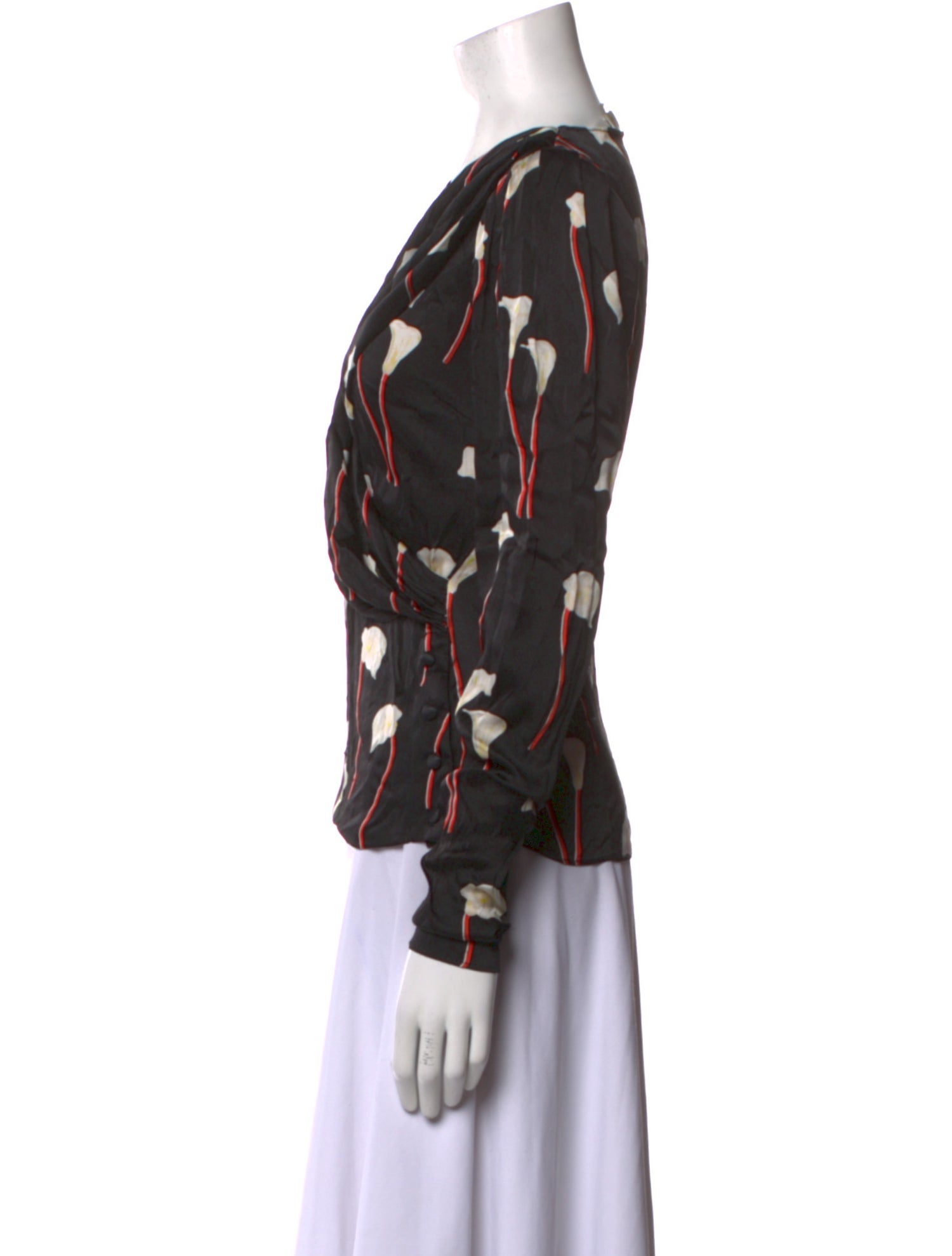 Caroline Constas Silk Printed Blouse