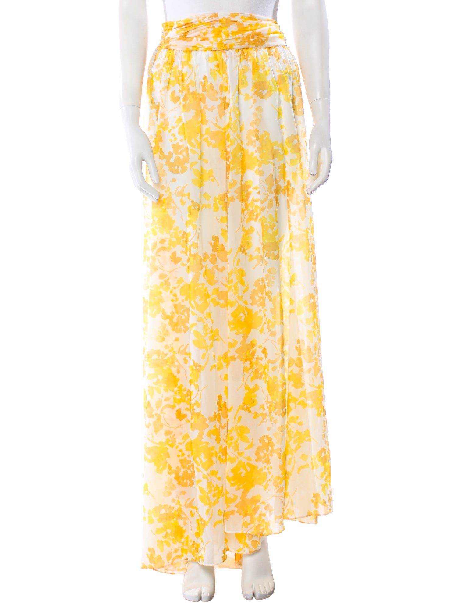 Caroline Constas Floral Print Long Skirt