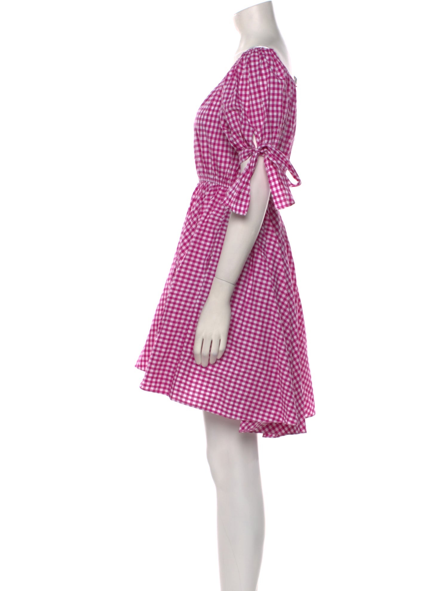 Caroline Constas Plaid Print Mini Dress