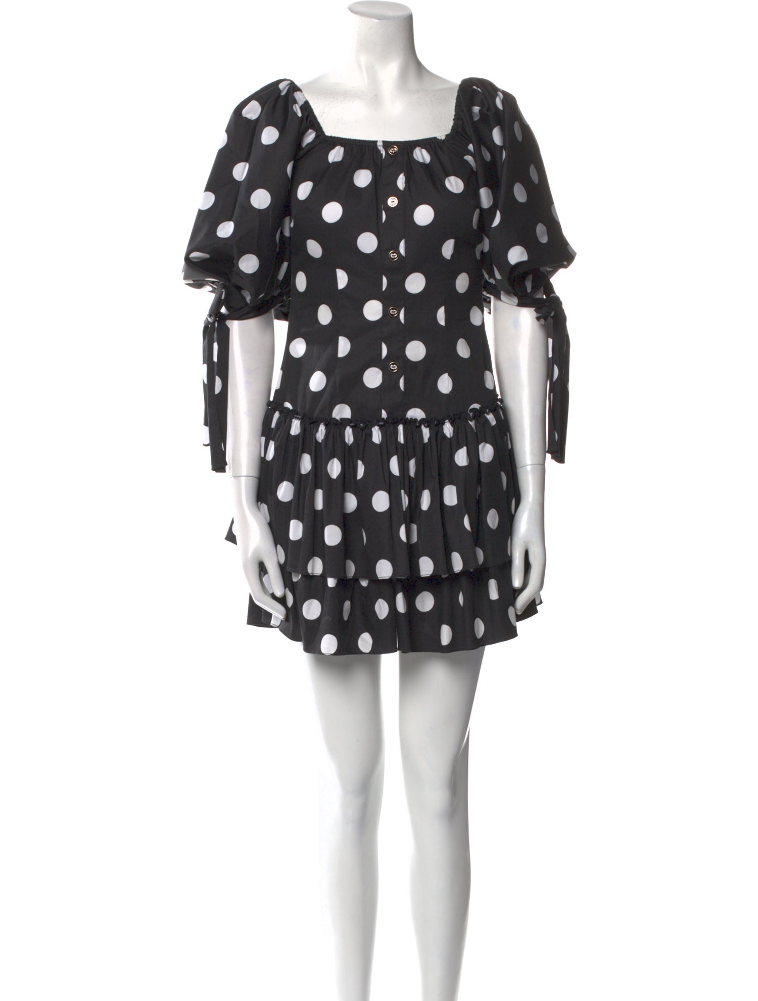 Caroline Constas Polka Dot Print Mini Dress