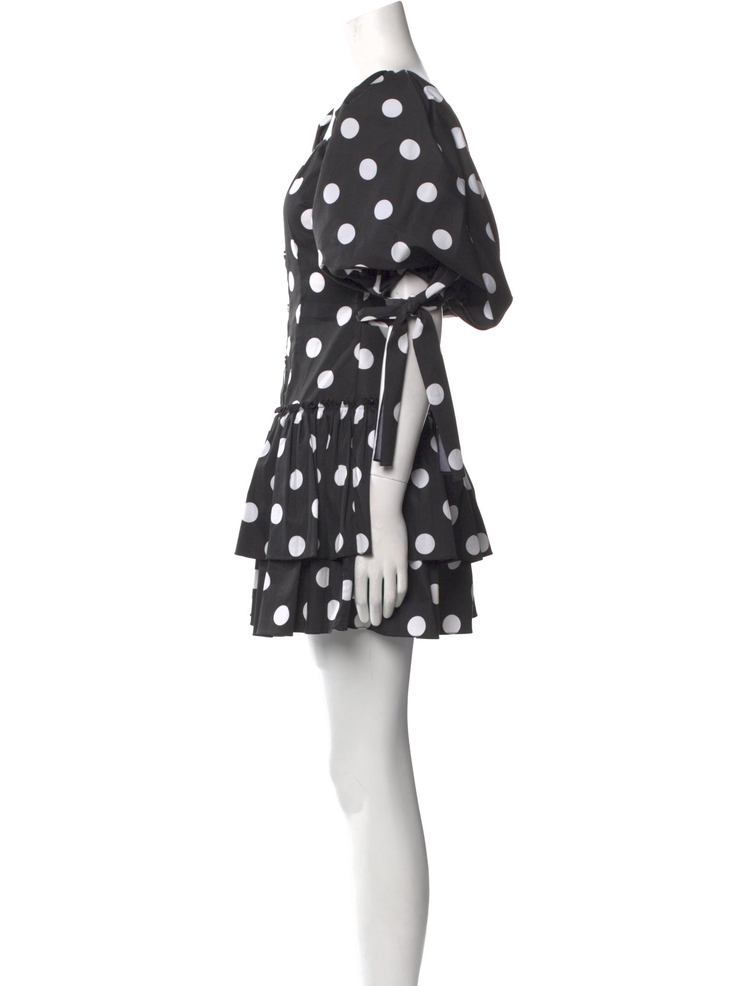 Caroline Constas Polka Dot Print Mini Dress