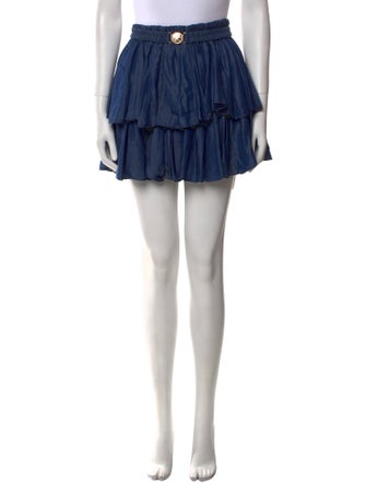 Caroline Constas Satin Mini Skirt