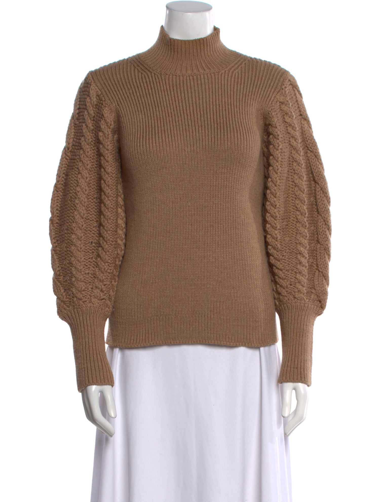 Caroline Constas Merino Wool Mock Neck Sweater