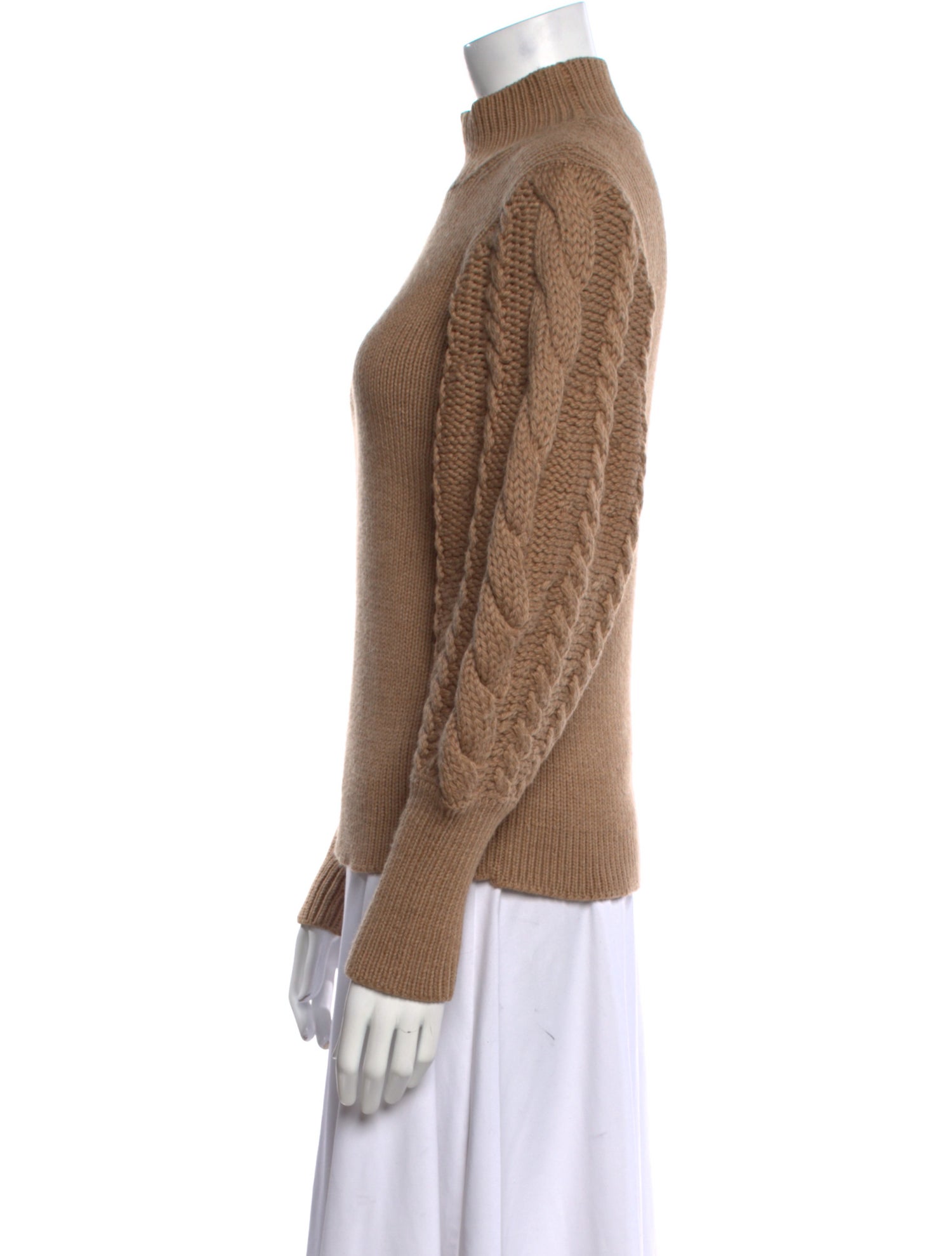 Caroline Constas Merino Wool Mock Neck Sweater