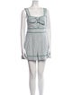 Caroline Constas Linen Striped Romper