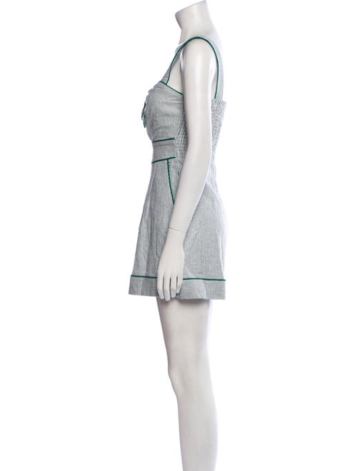 Caroline Constas Linen Striped Romper