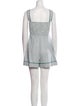 Caroline Constas Linen Striped Romper