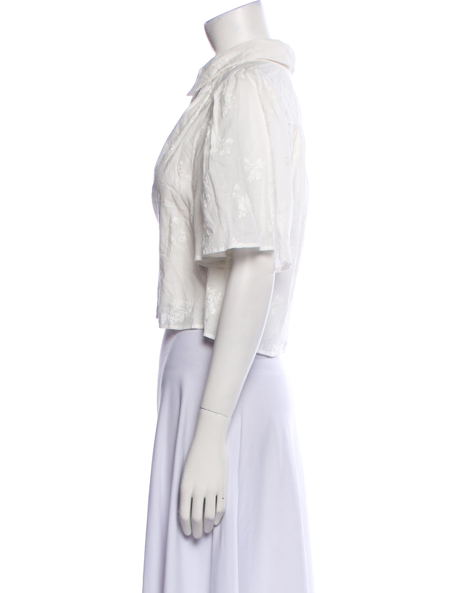 Caroline Constas Short Sleeve Button-Up Top w/ Tags