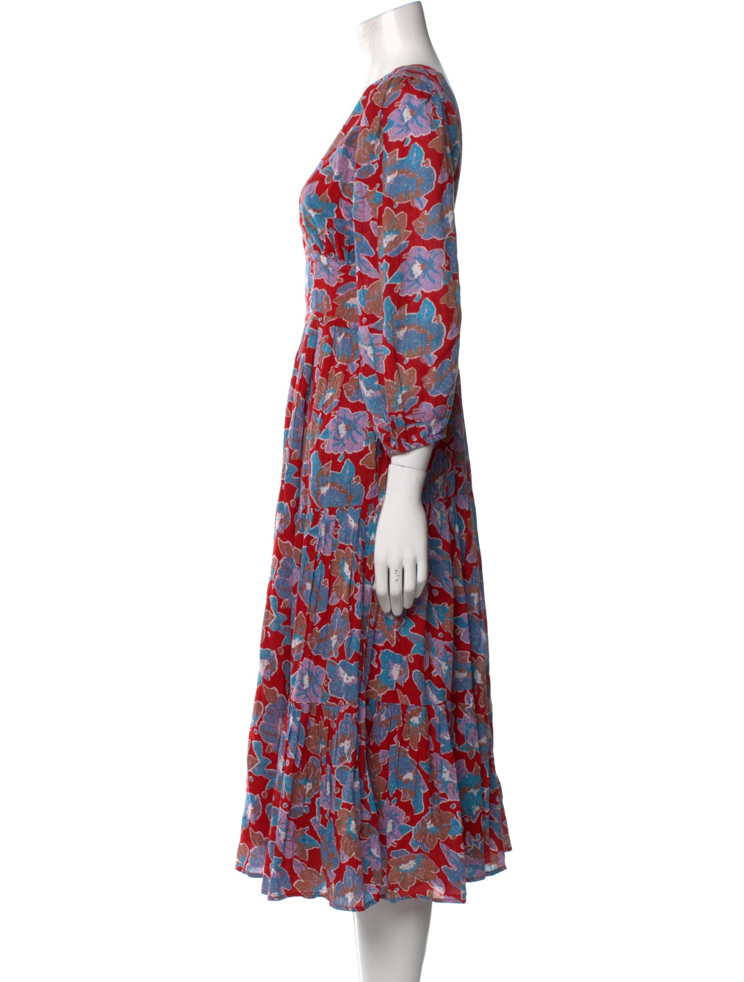 Caroline Constas Floral Print Midi Length Dress w/ Tags