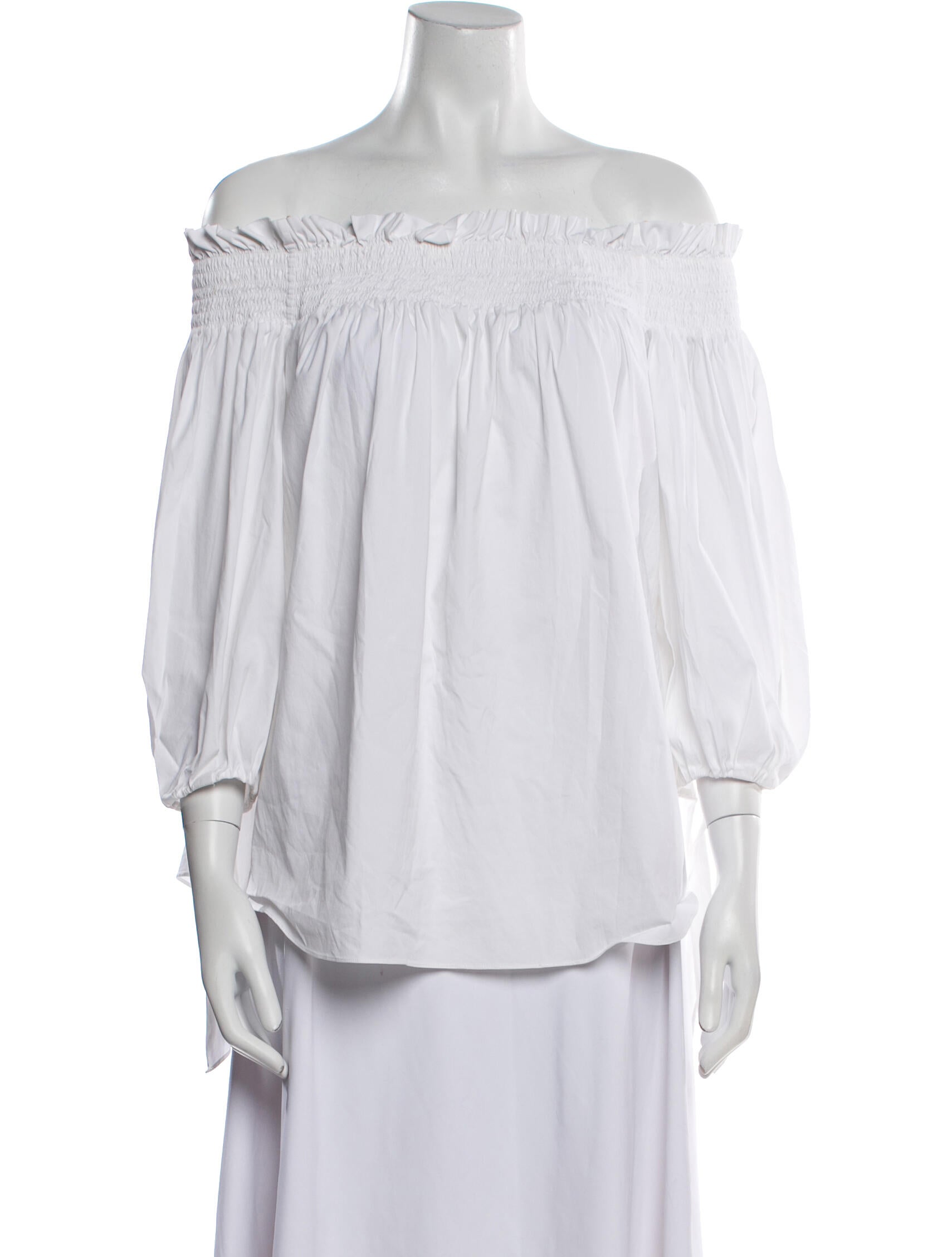 Caroline Constas Off-The-Shoulder Three-Quarter Sleeve Blouse