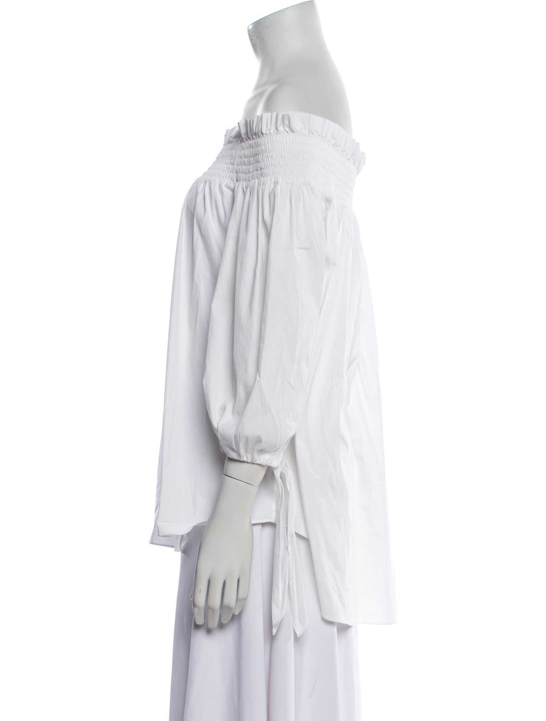 Caroline Constas Off-The-Shoulder Three-Quarter Sleeve Blouse
