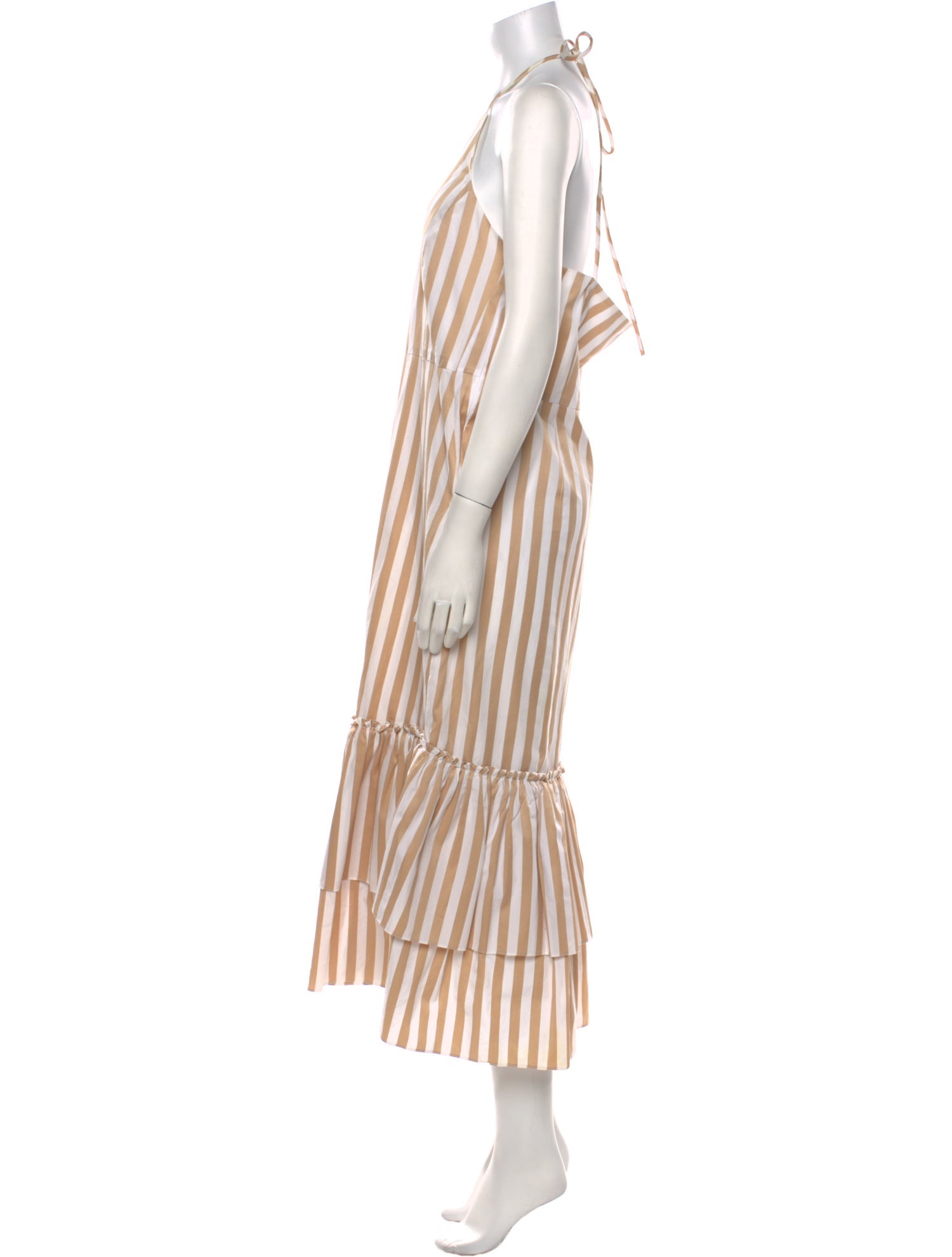 Caroline Constas Striped Long Dress