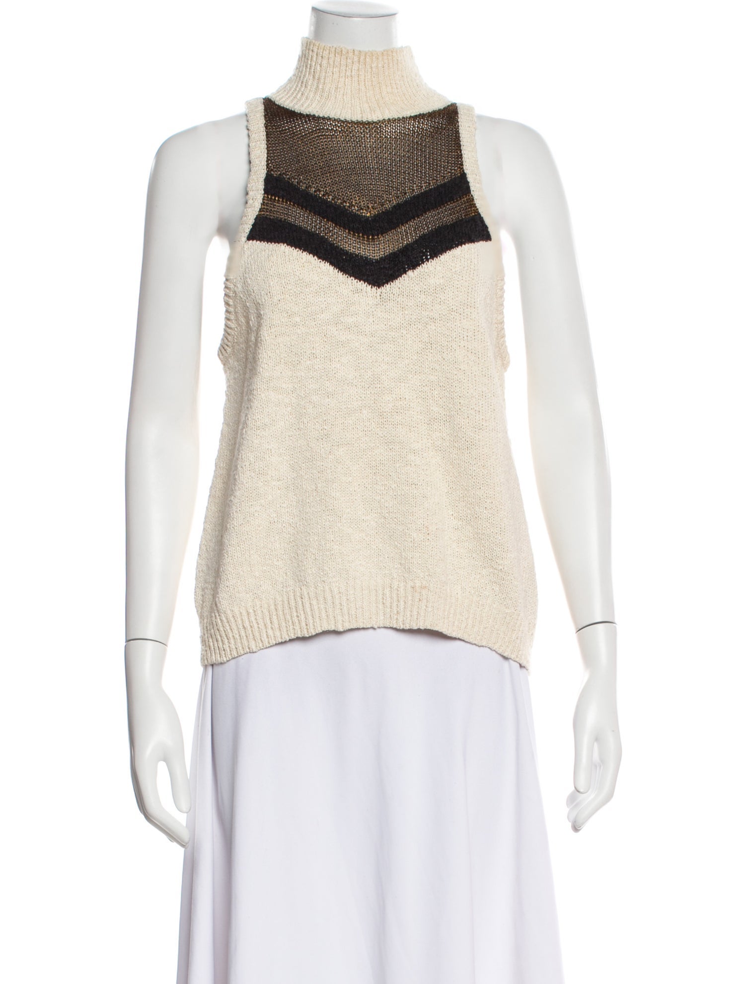 Caroline Constas Mock Neck Sleeveless Top
