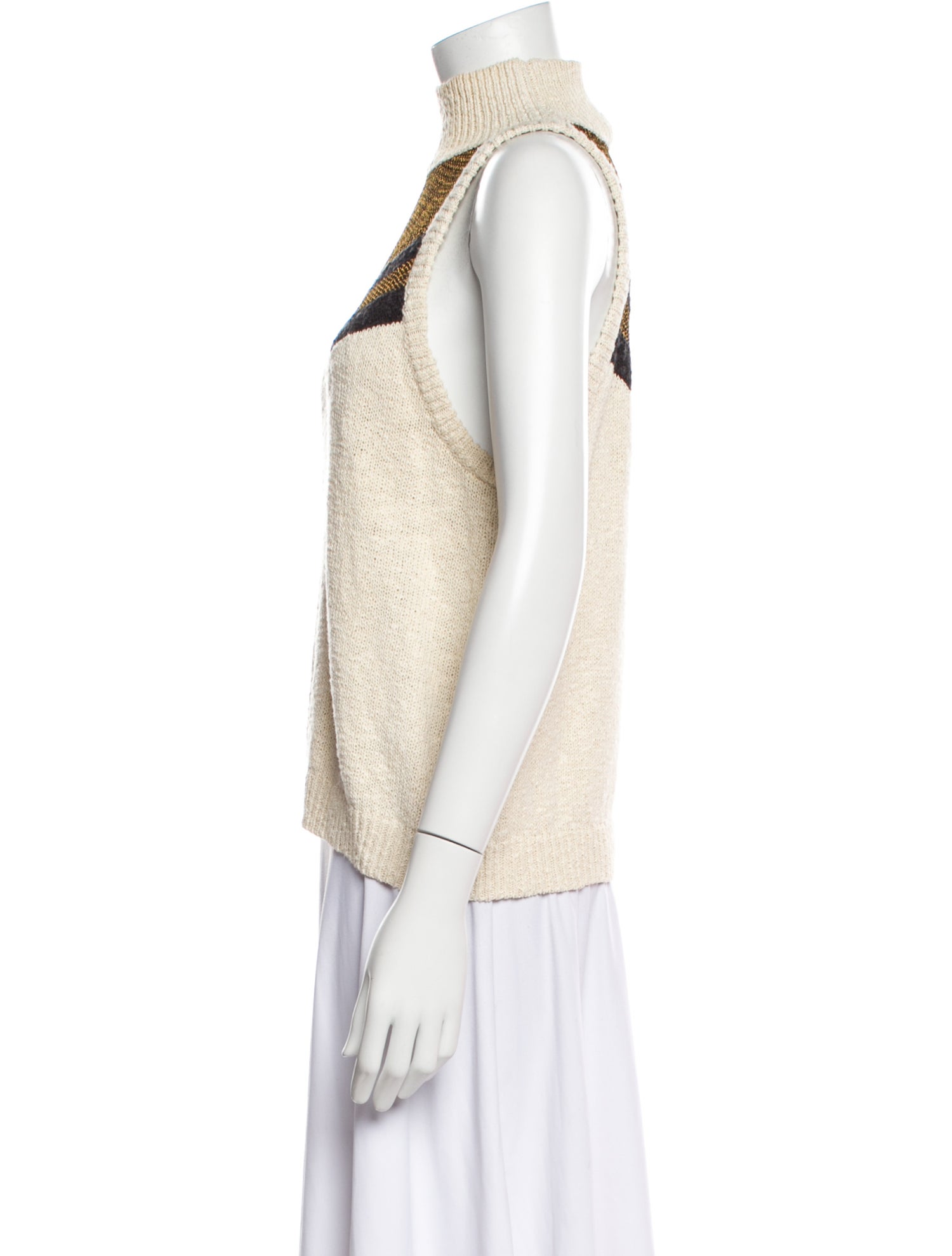 Caroline Constas Mock Neck Sleeveless Top