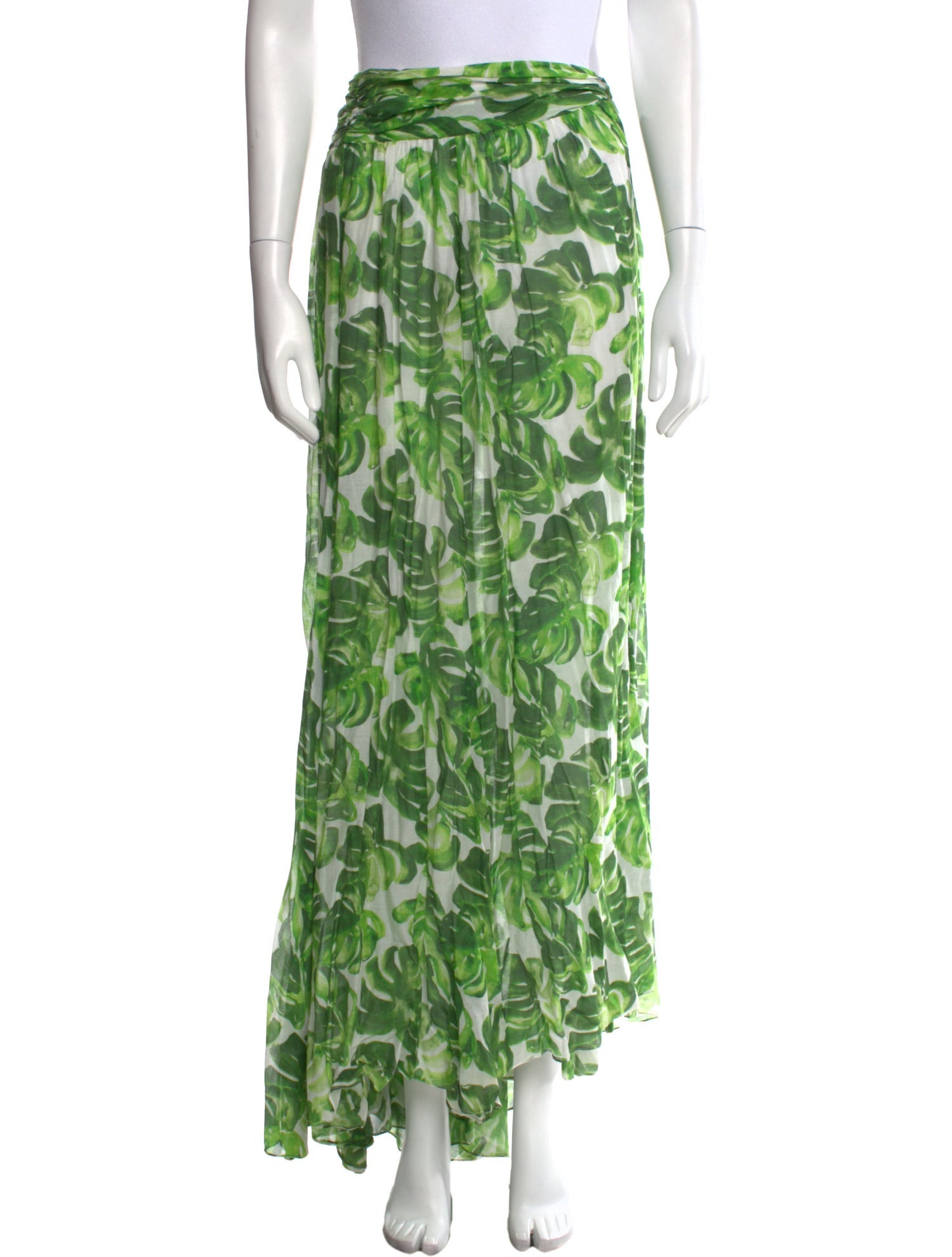 Caroline Constas Floral Print Long Skirt
