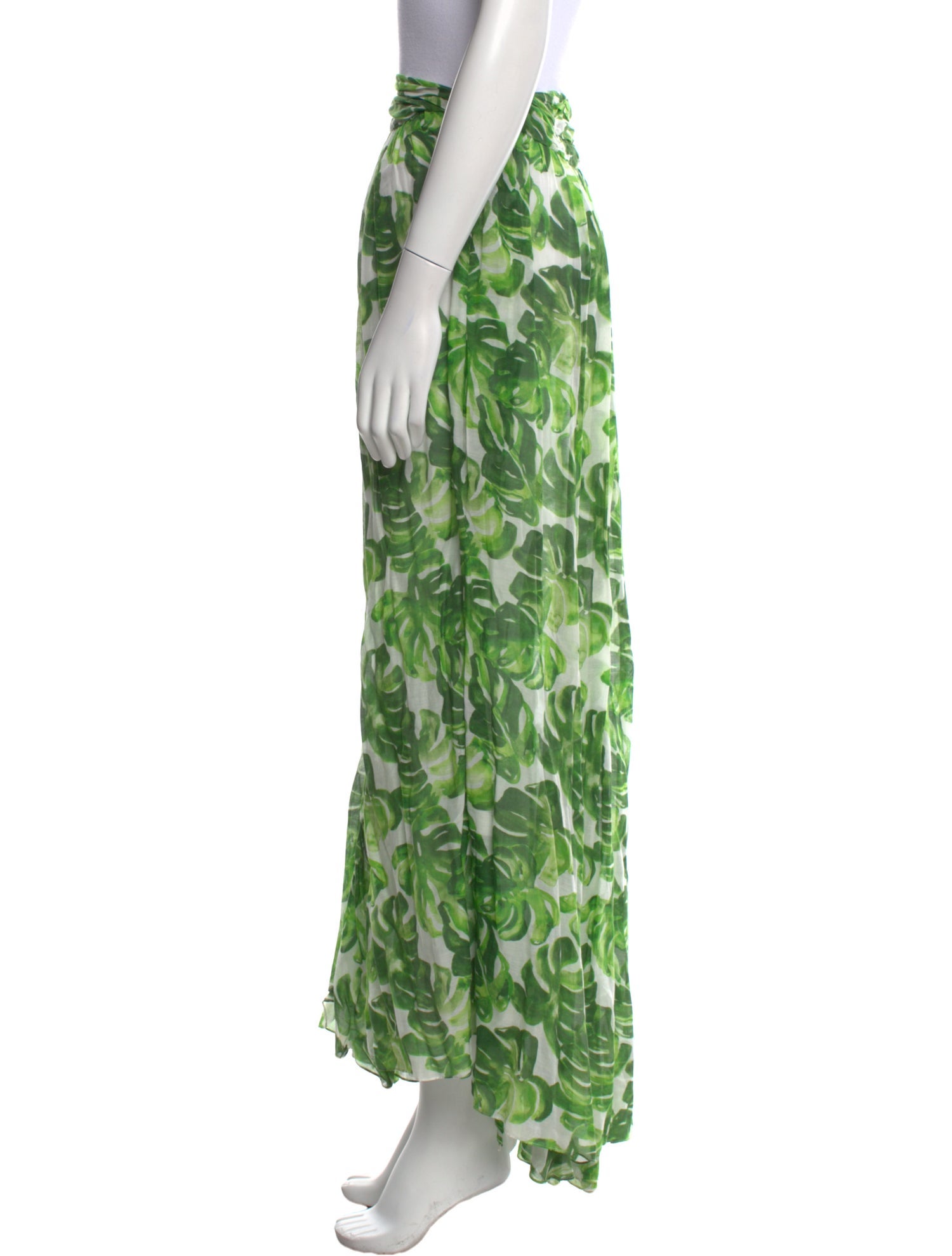 Caroline Constas Floral Print Long Skirt