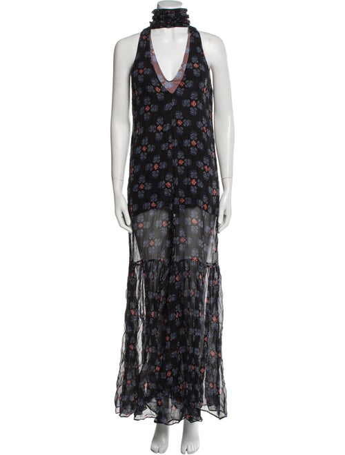 Caroline Constas Silk Printed Jumpsuit