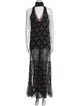 Caroline Constas Silk Printed Jumpsuit