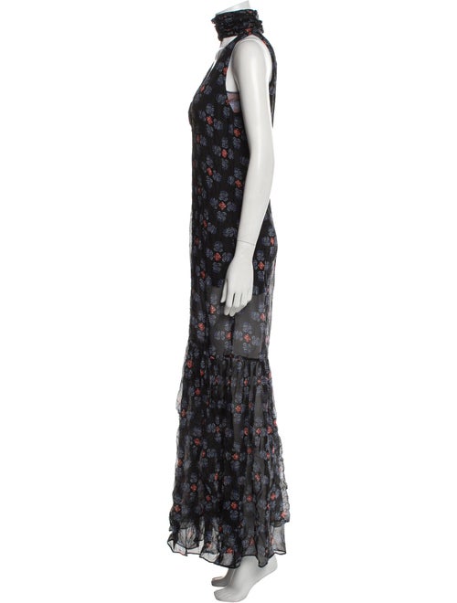 Caroline Constas Silk Printed Jumpsuit