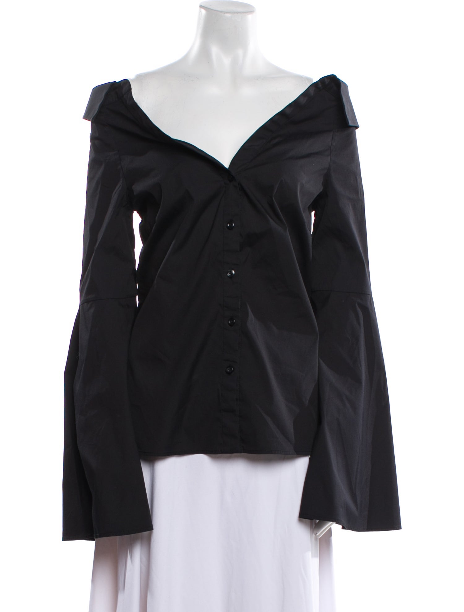 Caroline Constas V-Neck Long Sleeve Blouse