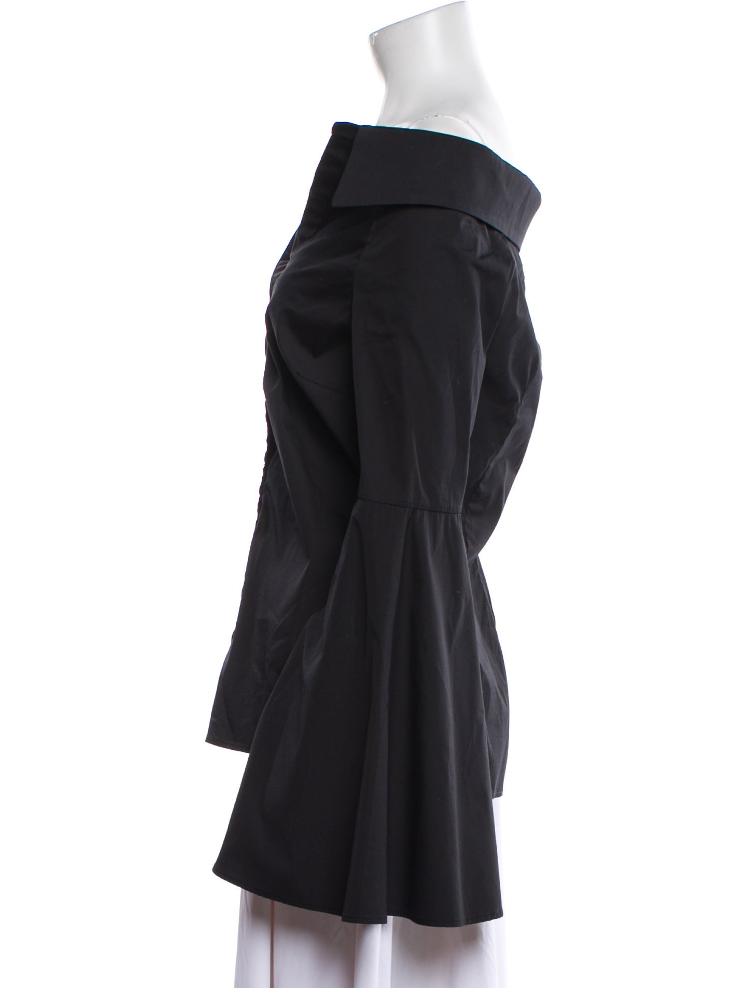 Caroline Constas V-Neck Long Sleeve Blouse