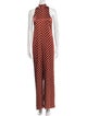 Caroline Constas Silk Polka Dot Print Jumpsuit