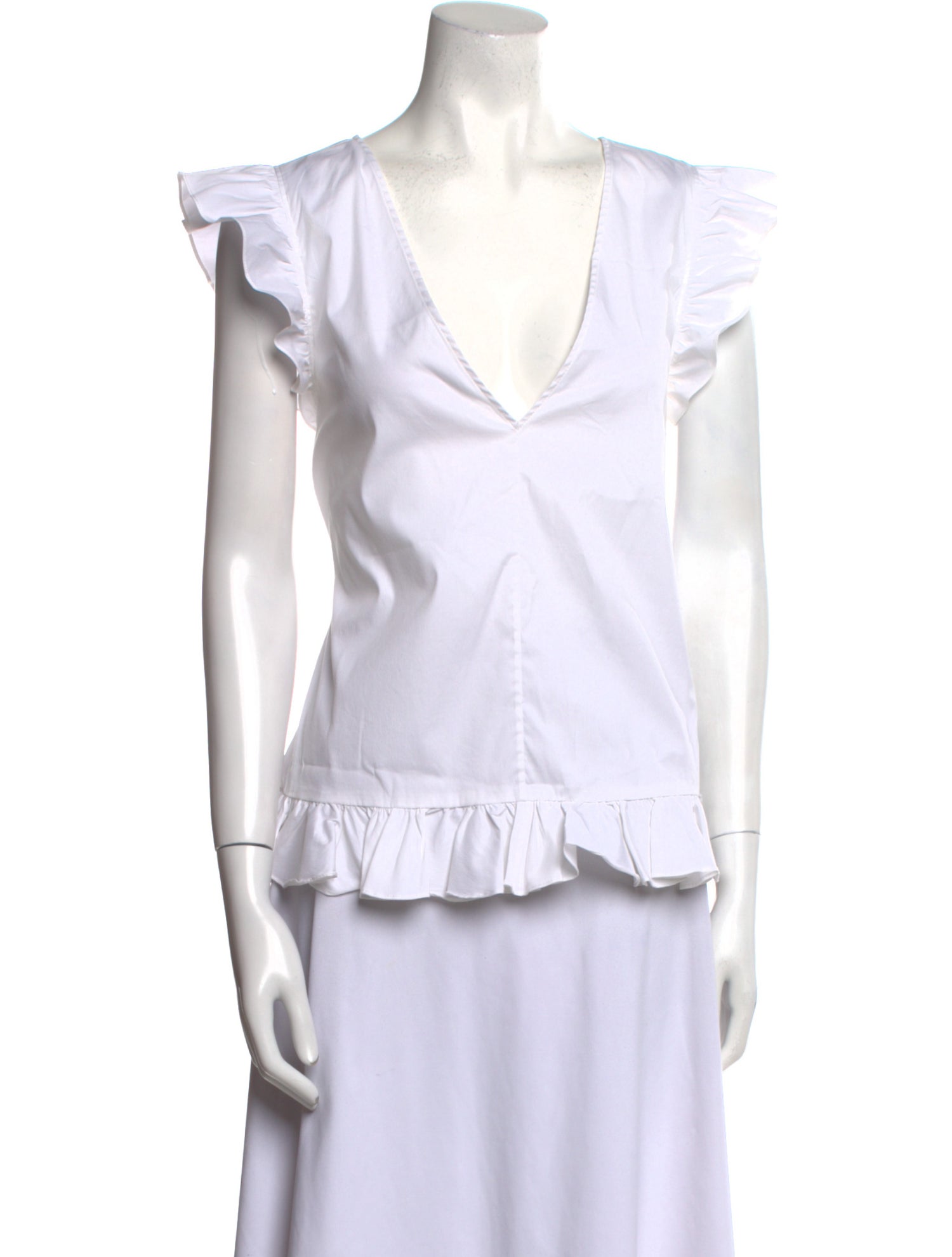 Caroline Constas V-Neck Short Sleeve Top