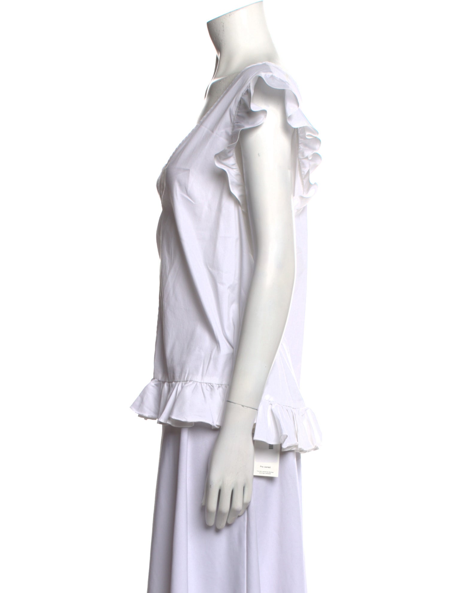 Caroline Constas V-Neck Short Sleeve Top