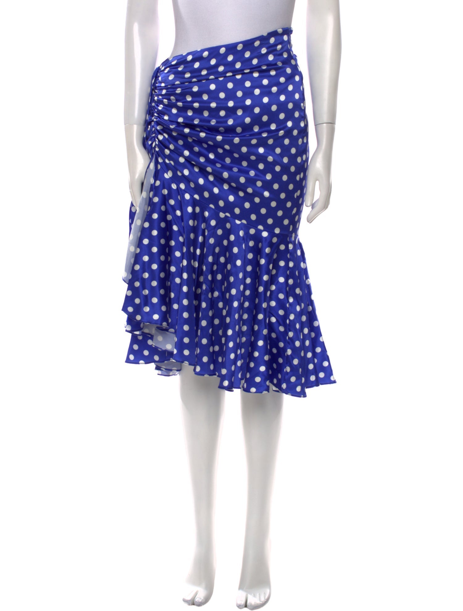 Caroline Constas Silk Midi Length Skirt