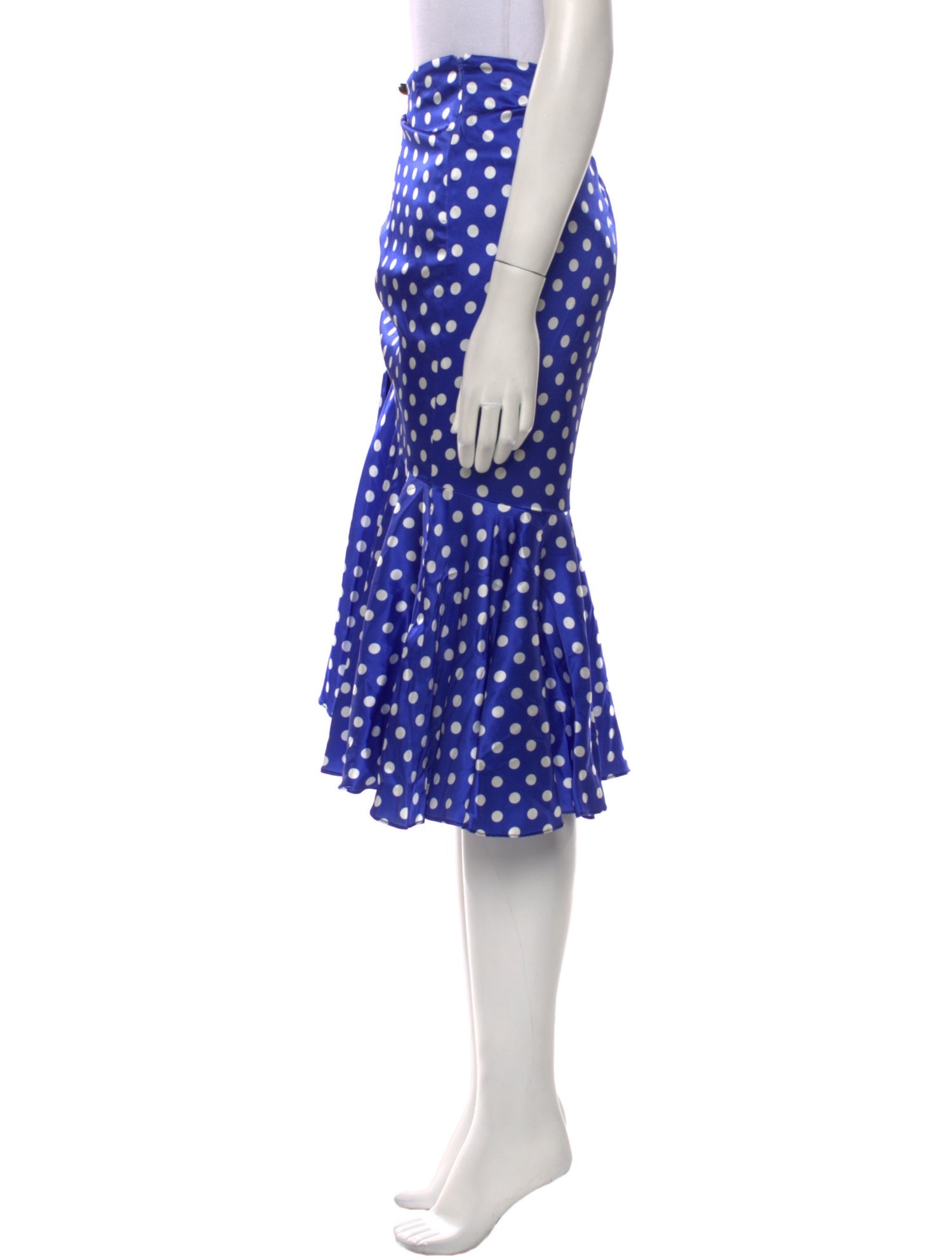 Caroline Constas Silk Midi Length Skirt