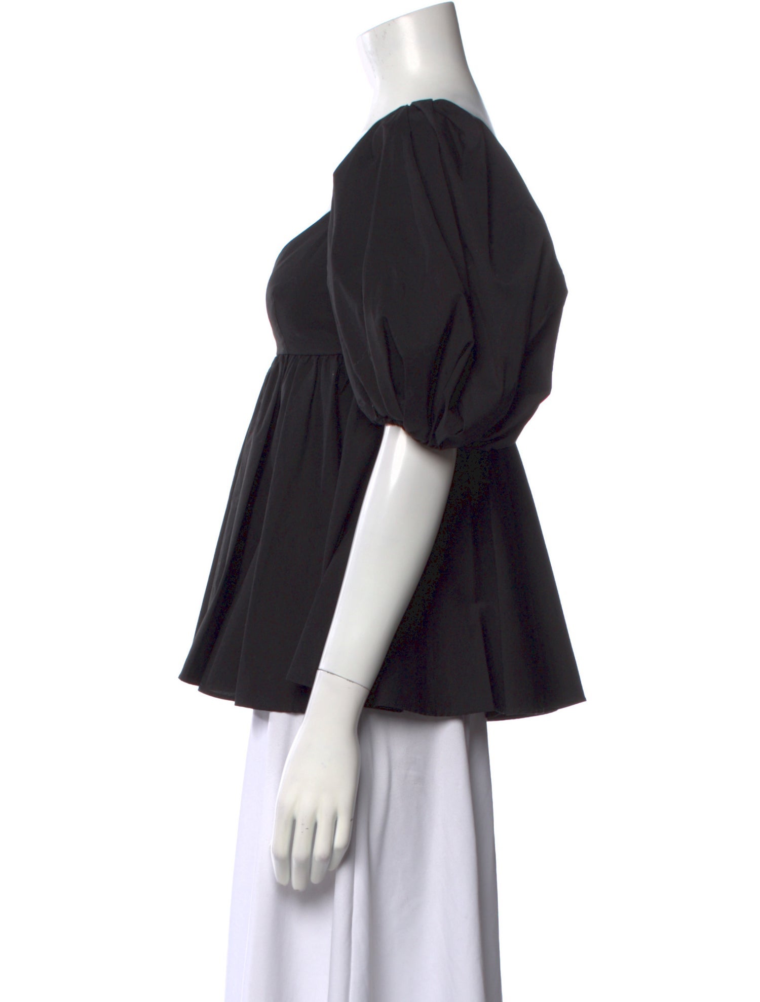 Caroline Constas Square Neckline Short Sleeve Blouse