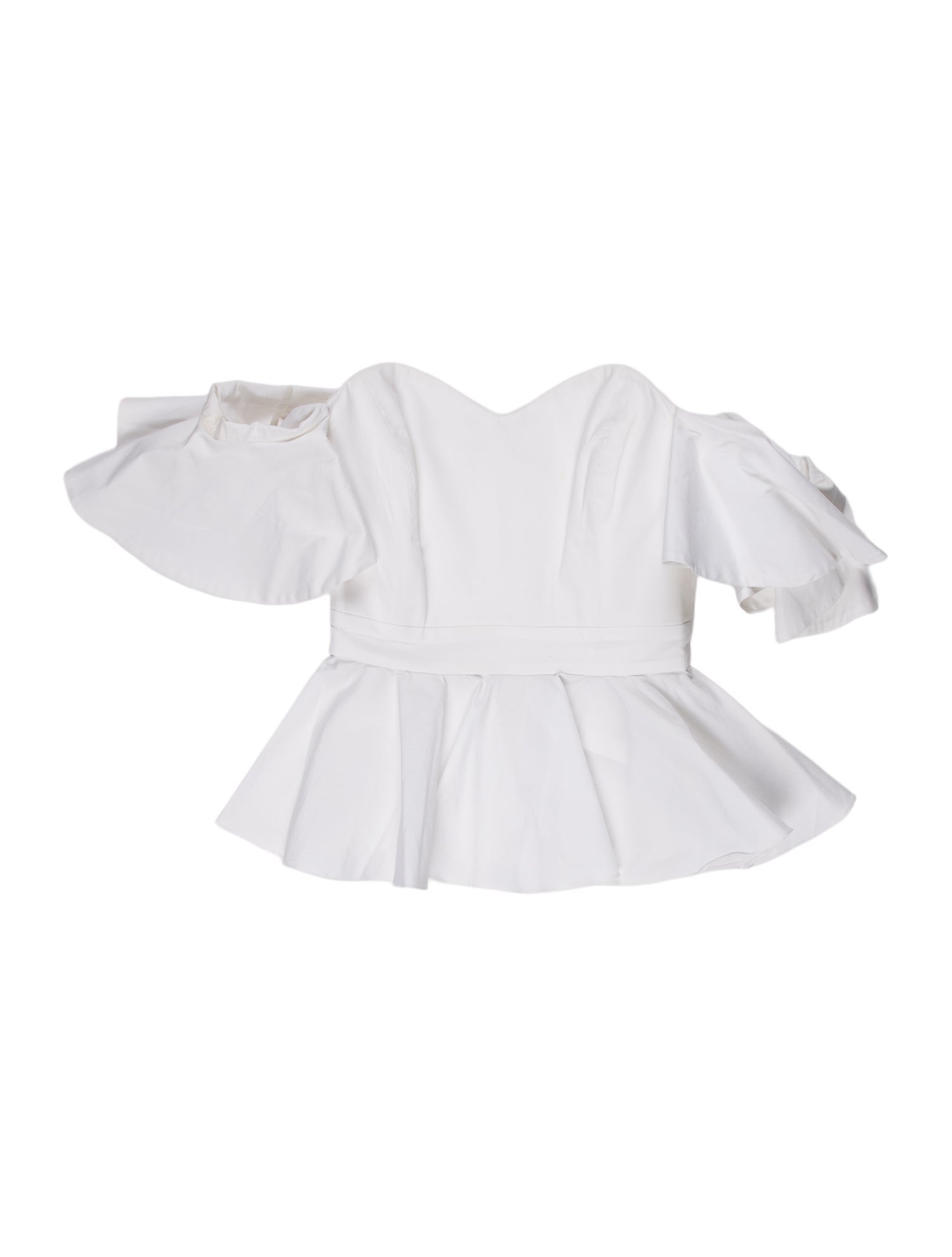 Caroline Constas Scoop Neck Sleeveless Crop Top