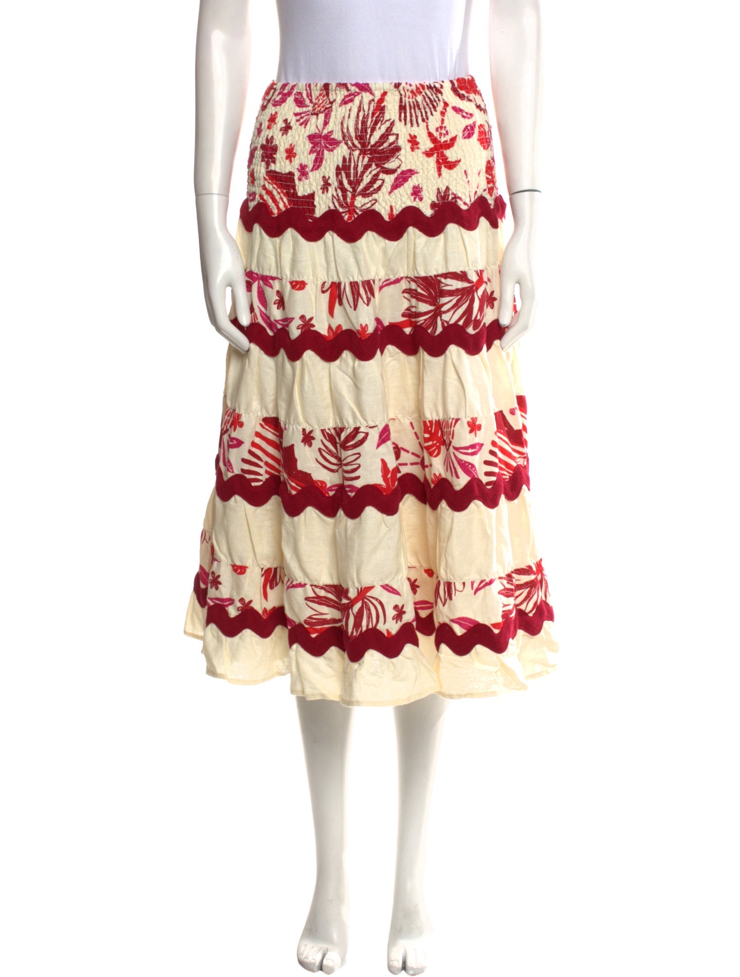 Caroline Constas Printed Midi Length Skirt w/ Tags