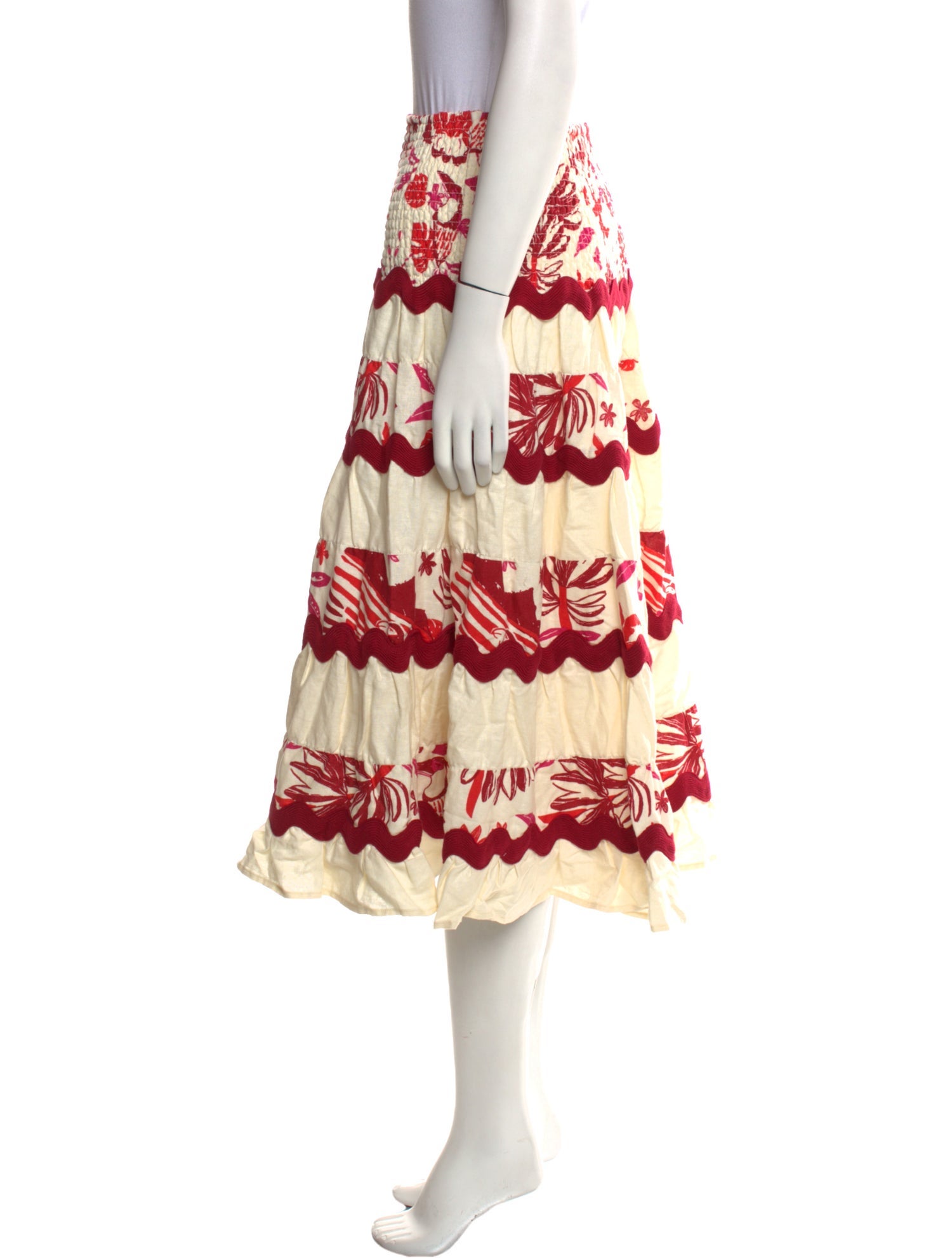 Caroline Constas Printed Midi Length Skirt w/ Tags