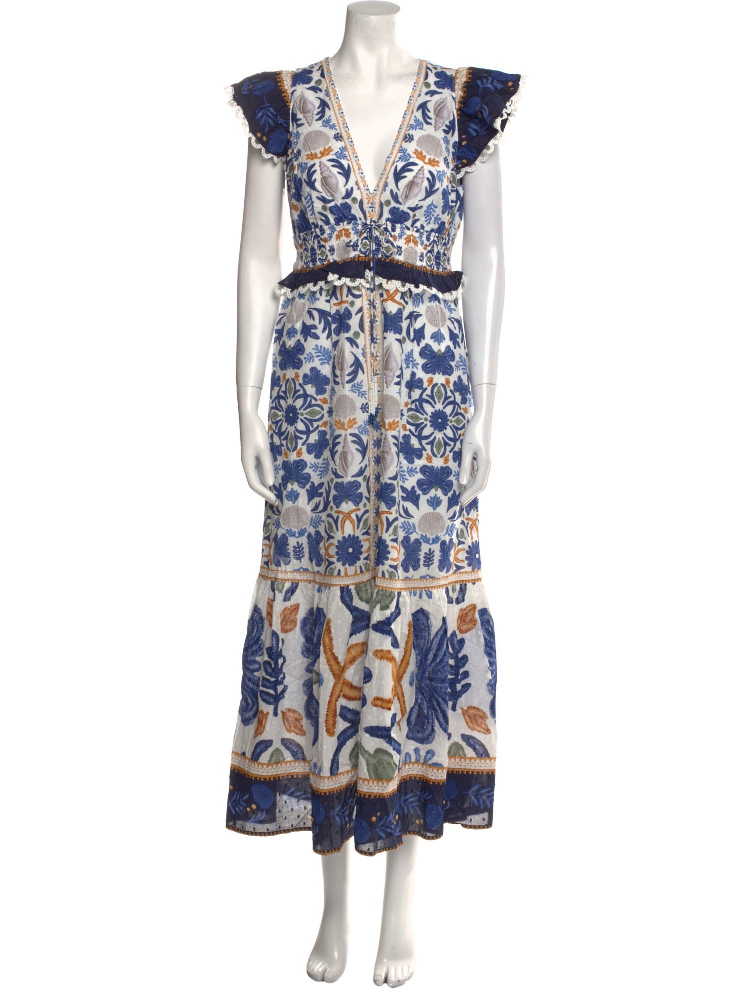 Caroline Constas Floral Print Long Dress w/ Tags