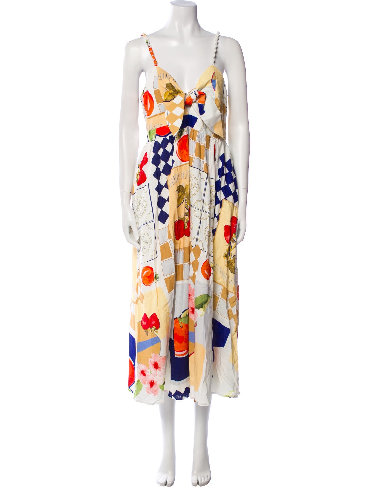 Caroline Constas Printed Midi Length Dress w/ Tags