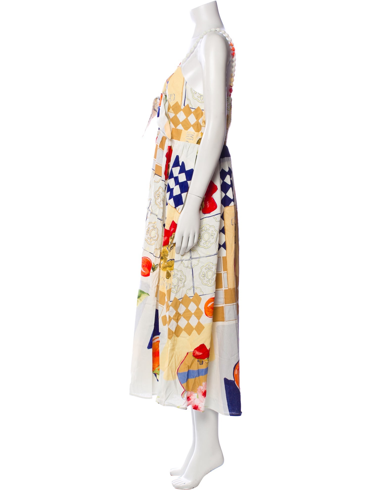 Caroline Constas Printed Midi Length Dress w/ Tags