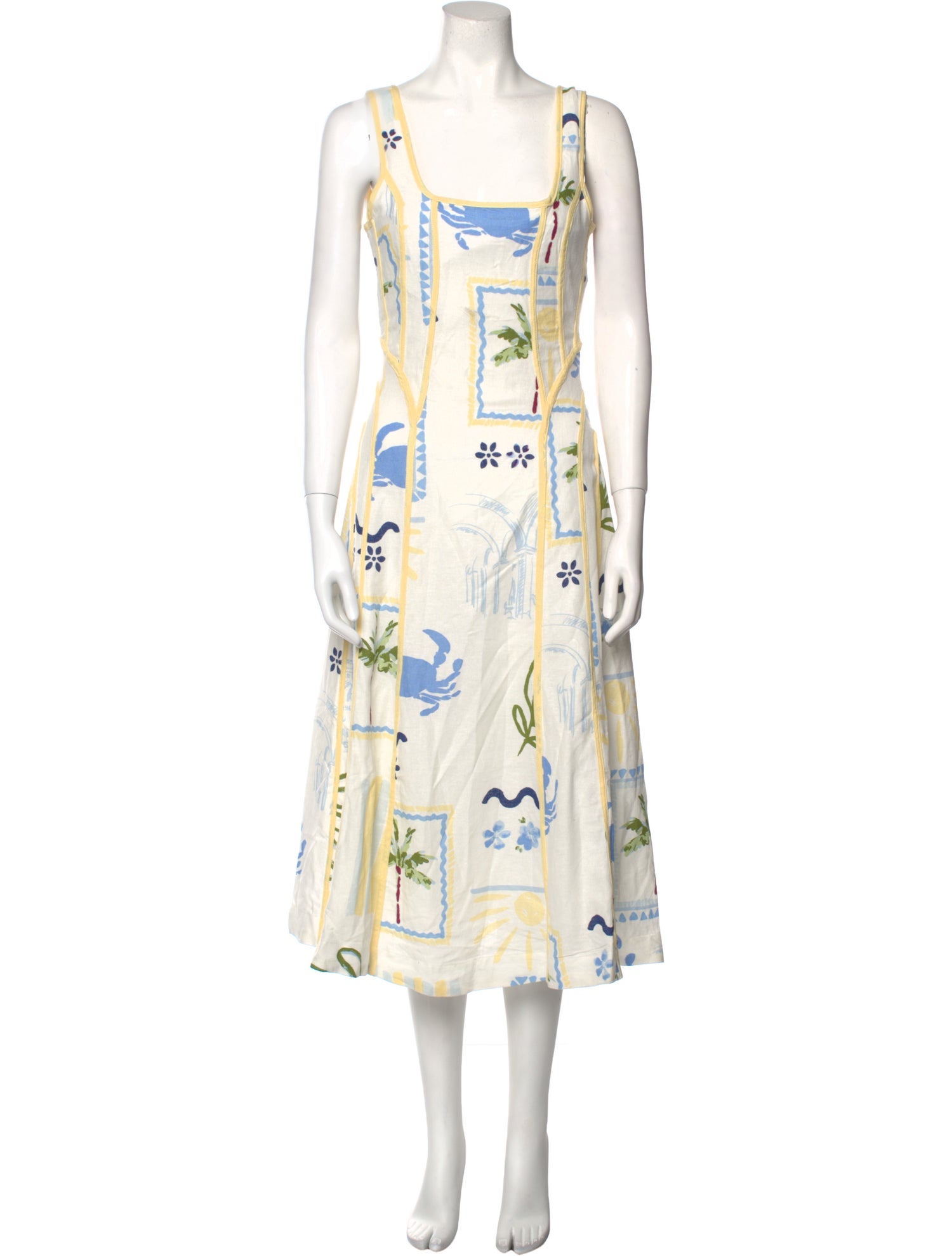 Caroline Constas Printed Long Dress