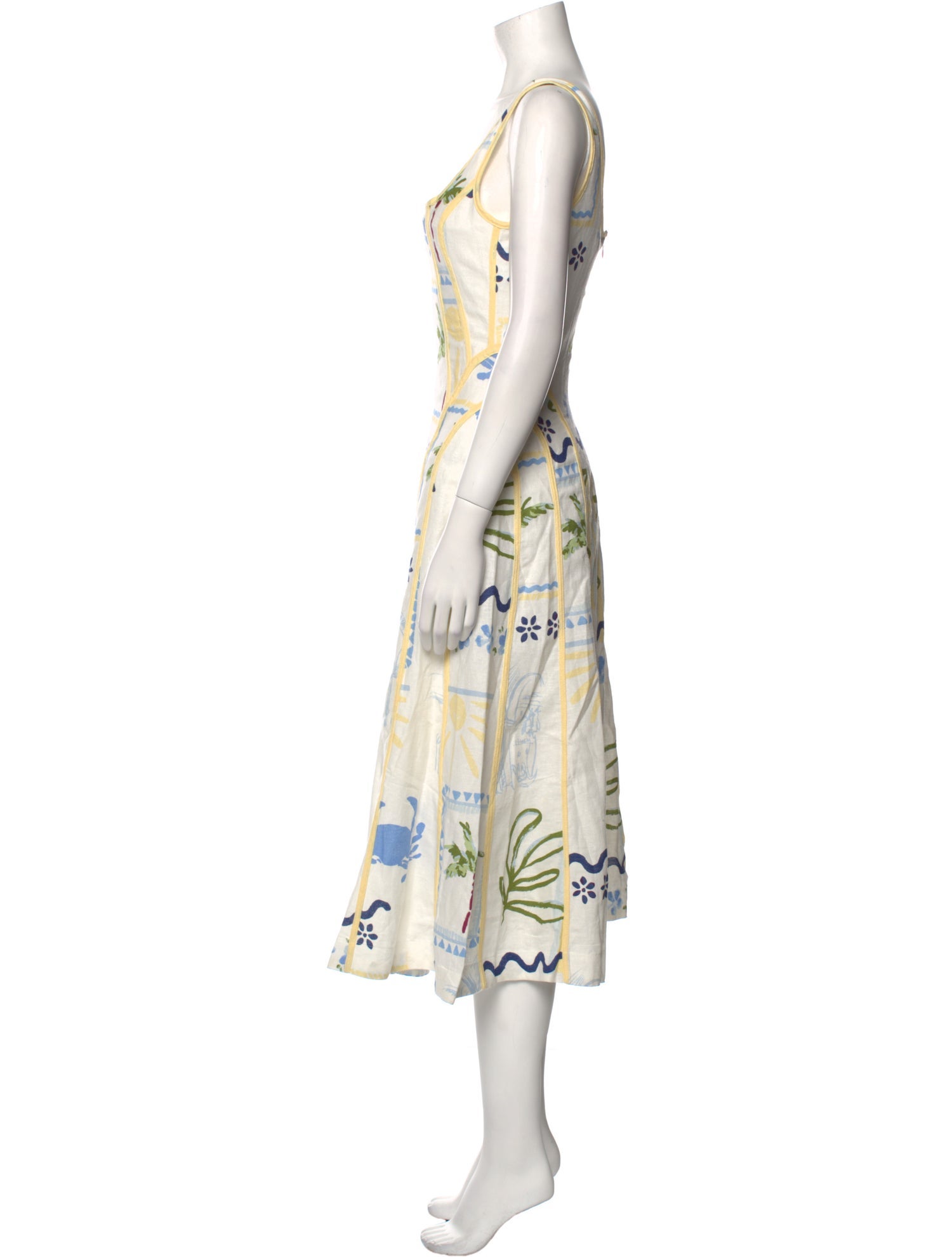 Caroline Constas Printed Long Dress