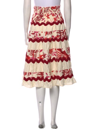 Caroline Constas Linen Midi Length Skirt